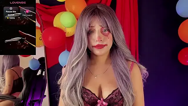 artemish__ — Clown giggles + boob tease 
