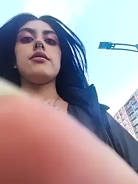 Mazikeen-- — Off dress in the street 